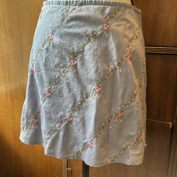 AMERICAN EAGLE Blue Pink Floral Mini Skirt - Picture 2 of 6